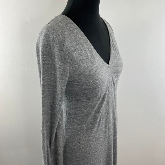 CHASER Gray V-Neckline Long Sleeve Pullover Midi Length Casual Dress Size S - Picture 5 of 6